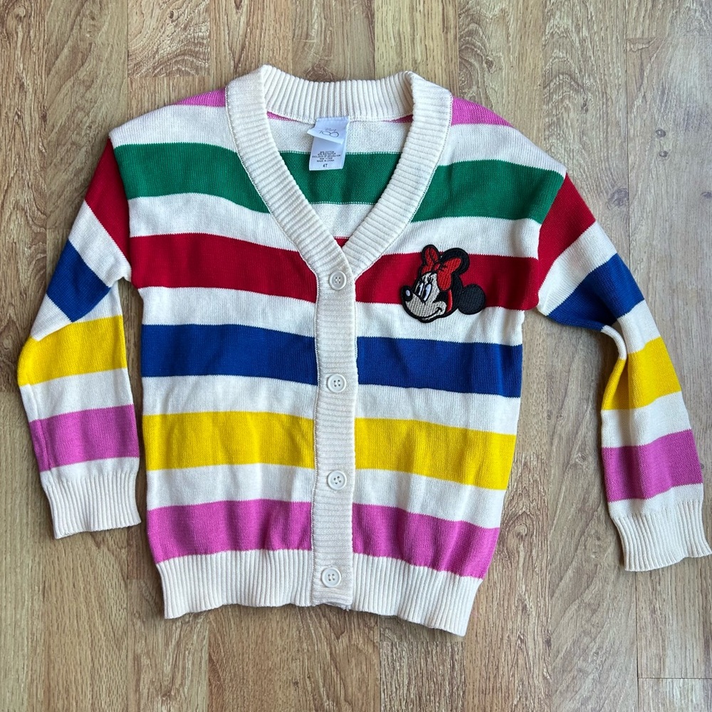 Disney Minnie Mouse 100 Cardigan Sweater 4T
